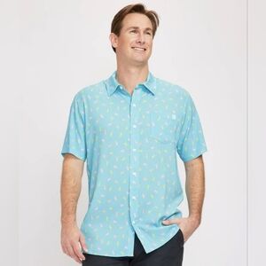 Peeps Its Hoppin'button Down Shirt Mens Easters Sz XXL Pastel Colorful Summer